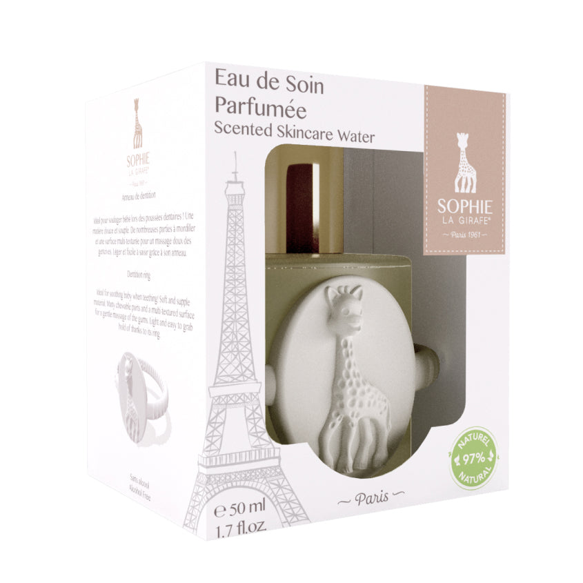 GIFT SET (SOPHIE LA GIRAFE EAU DE SOIN PARFUMEE 50ML + DENTITION RING) – buy online