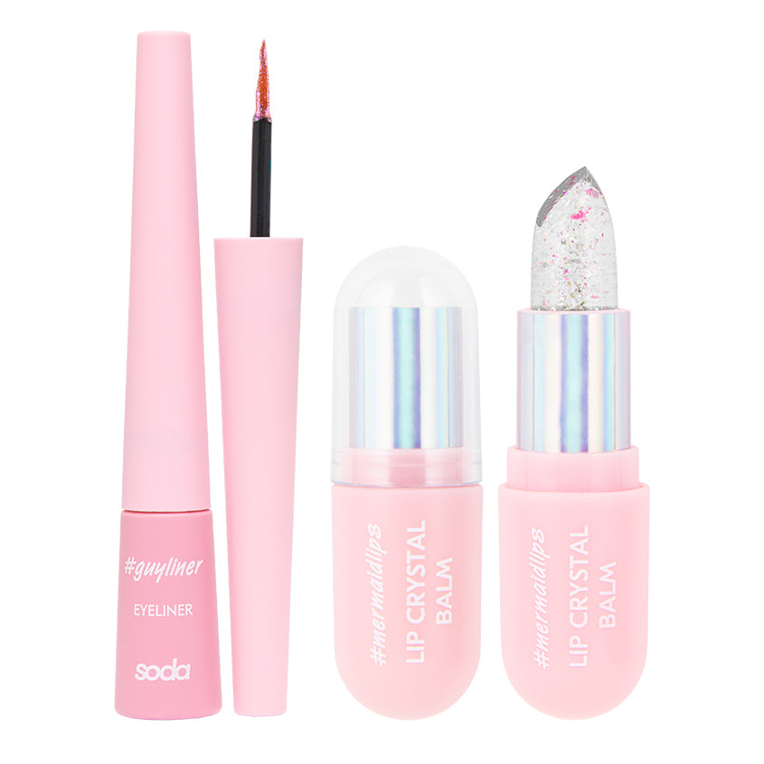 SODA GIFT SET 103 GLITTER EYELINER + LIP CRYSTAL #wearesoda – buy online