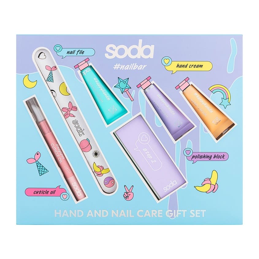 SODA مجموعة هدايا للعناية باليدين والأظافر #nailbar