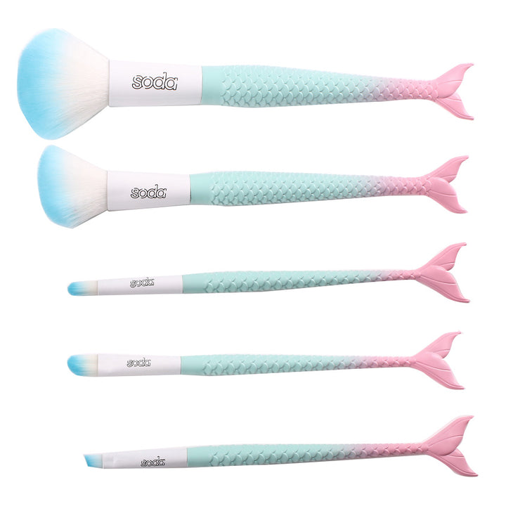 BRUSH SET #mermaidtails Makeup Brush Set 5 pcs