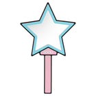 مرآة مستحضرات التجميل بمقبض عصا سحرية #starbeauty