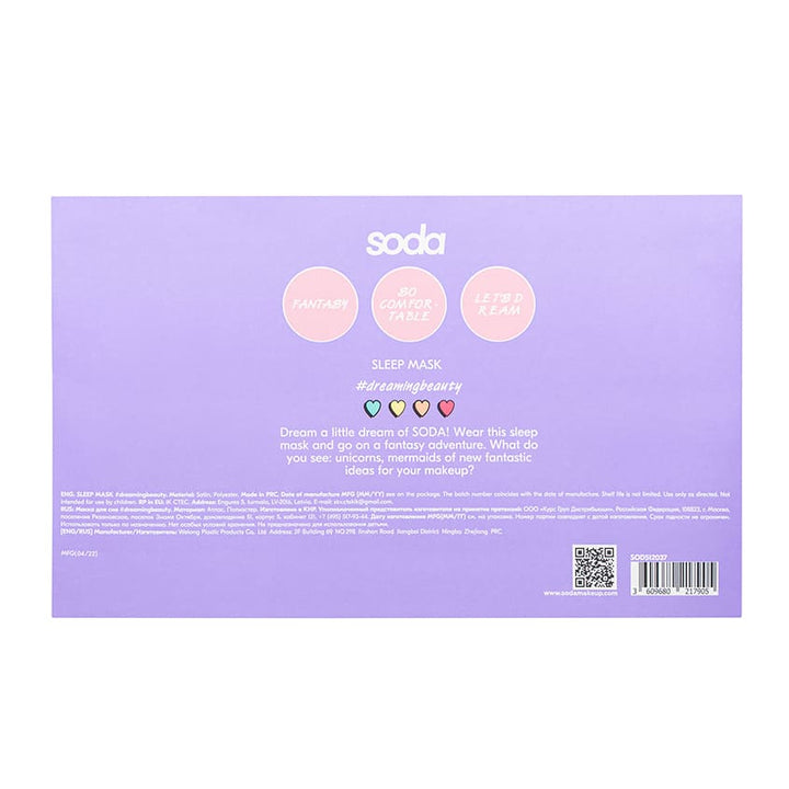 SODA sleep mask #dreamingbeauty