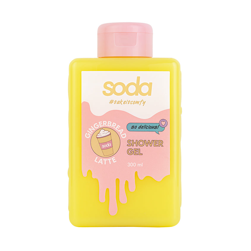 SODA سودا جل الاستحمام #تيكيتكمفي جينجربريد لاتيه، 300 مل
