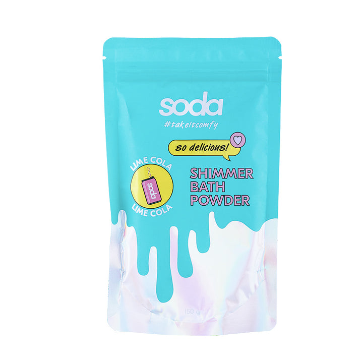 SHIMMER BATH POWDER #takeitcomfy LIME COLA, 150 g