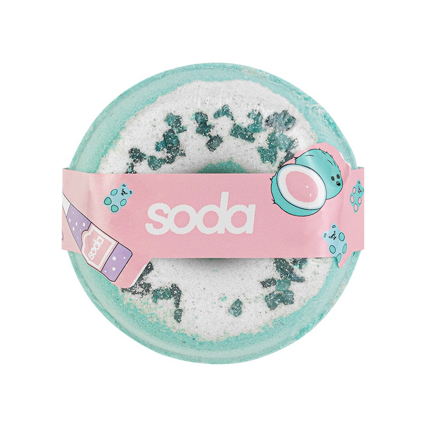 SODA سودا بمب الاستحمام #تيك إت كومفي "جوهرة جوز الهند"، 110 جرام