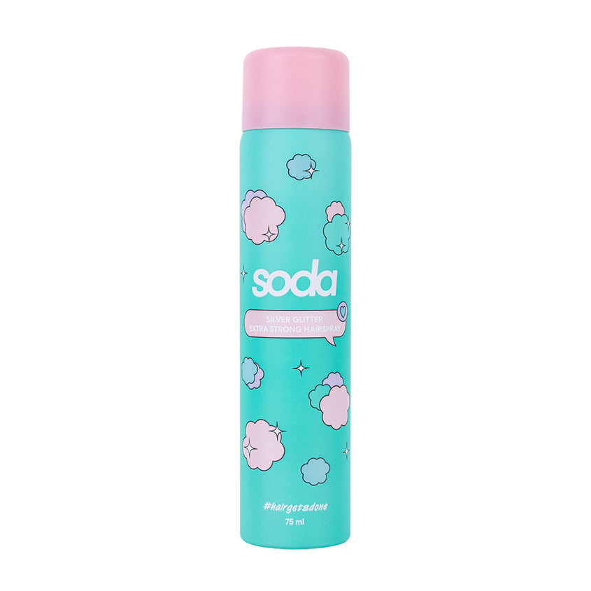 SODA SILVER GLITTER EXTRA STRONG HAIRSPRAY #hairgetsdone, 75 ml