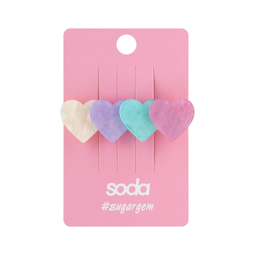 SODA HAIR CLIP PEARL HEART #sugargem – buy online