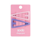 SODA TRIANGLE HAIR CLIPS PINK AND PURPLE 2 pcs #sugargem – buy online