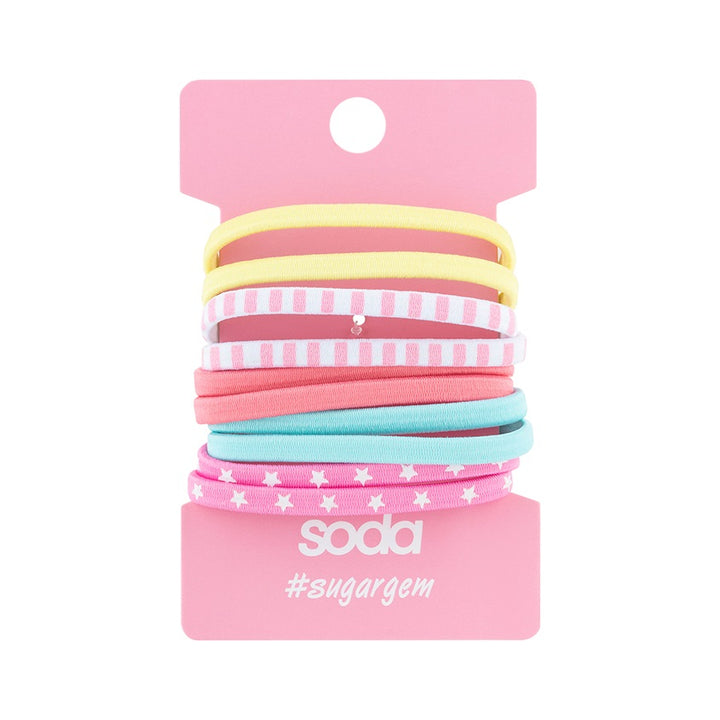PASTEL HAIR ELASTICS SET 10 pcs #sugargem