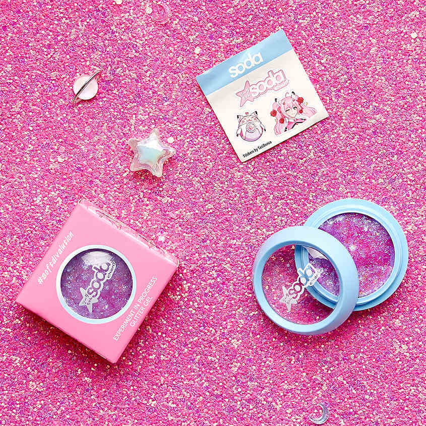 SODA EXPERIMENT IN PROGRESS GLITTER GEL #softdivalution 002 Big Bang – free delivery