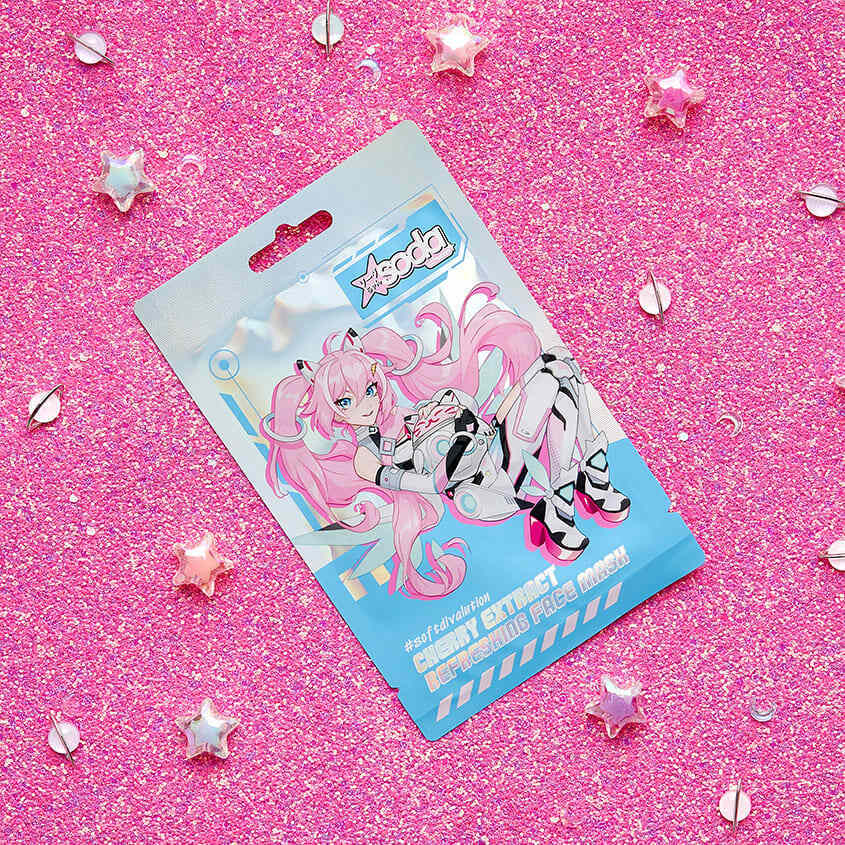 SODA CHERRY EXTRACT REFRESHING FACE MASK #softdivalution – free delivery