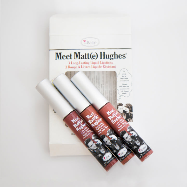 THEBALM Set of 3 Shades Mini Liquid Matte Lipsticks Meet Matt(e) Hughes