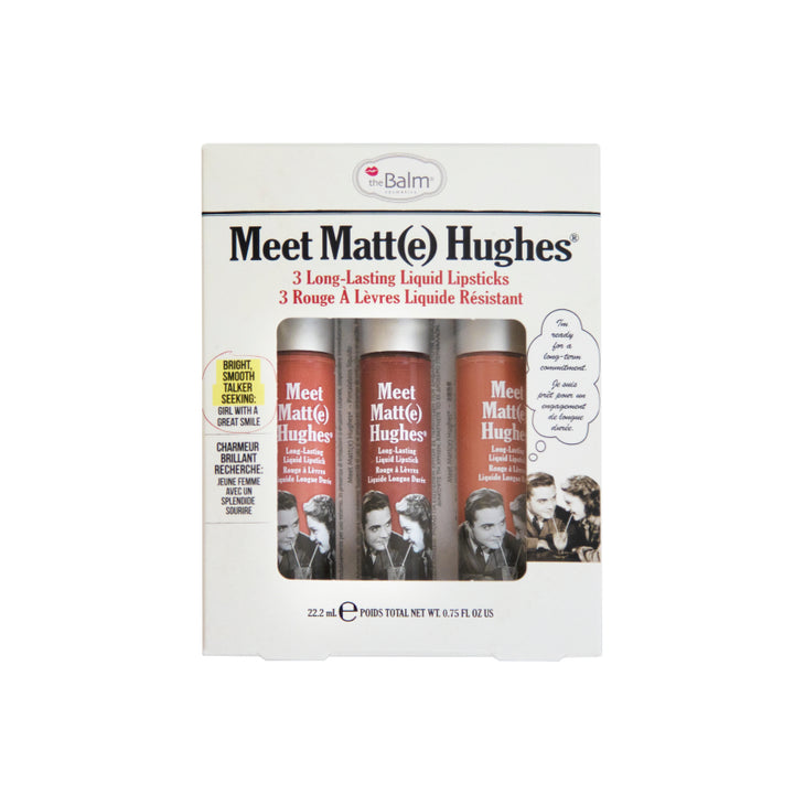 THEBALM Set of 3 Shades Mini Liquid Matte Lipsticks Meet Matt(e) Hughes