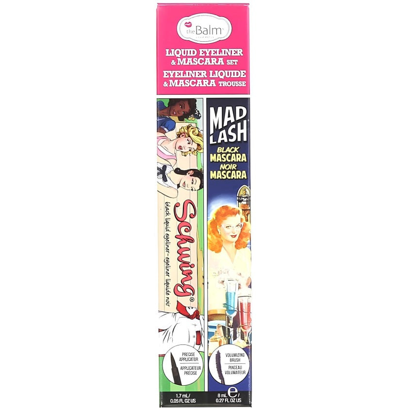 THEBALM ذا بالم شوينغ ليكويد آيلاينر أند ماد لاش ماسكارا سيت، أسود، 8 مل + أسود، 1.7 مل – متجر إلكتروني