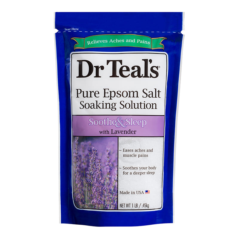 DR TEAL'S محلول نقع ملح إبسوم النقي من دكتور تيلز للتهدئة والنوم