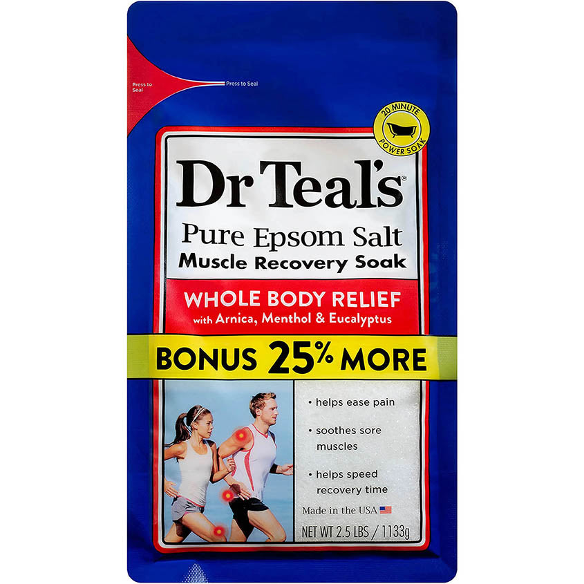 DR TEAL'S دي آر تيلز بيور إبسوم سولت ماسل ريكوفري سوك، 1133 جرام