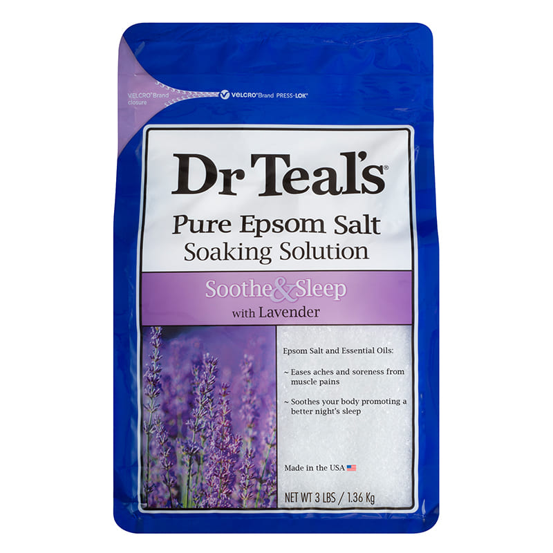 DR TEAL'S محلول نقع ملح إبسوم النقي من دكتور تيلز للتهدئة والنوم