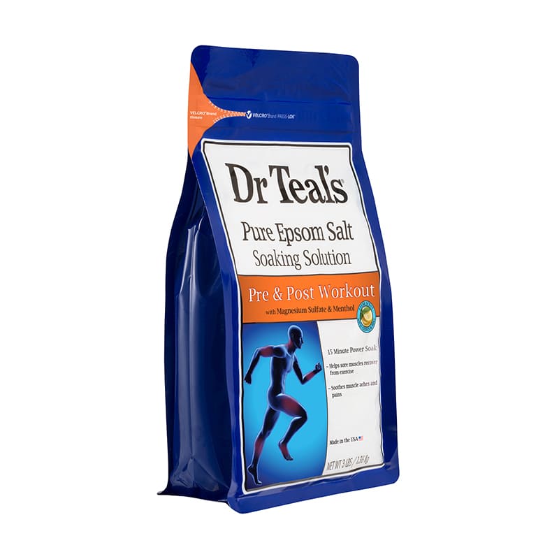DR TEAL'S محلول نقع ملح إبسوم النقي من دكتور تيلز قبل وبعد التمرين