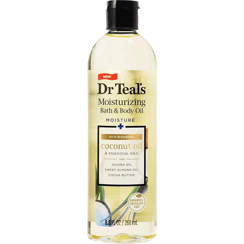 DR TEAL'S زيت الاستحمام والجسم المرطب من دكتور تيلز بزيت جوز الهند