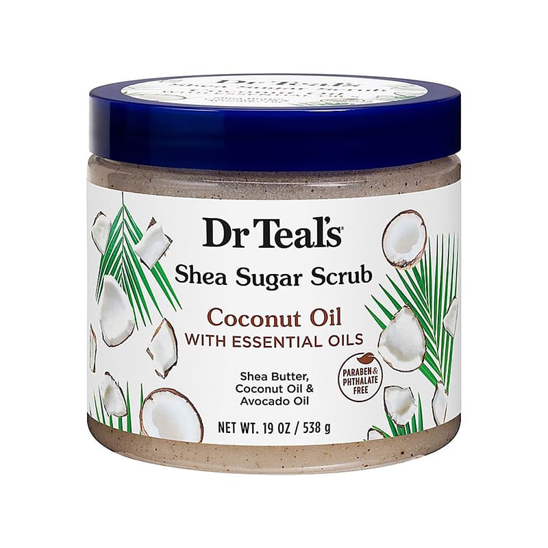 DR TEAL'S مقشر دكتور تيلز بزبدة الشيا والسكر وزيت جوز الهند