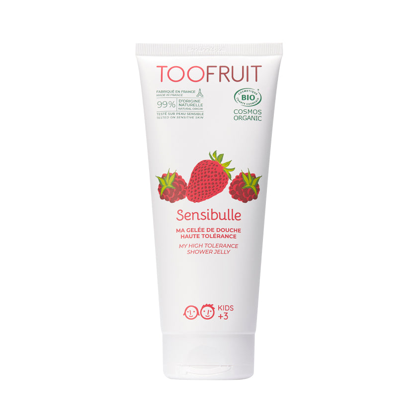 TOOFRUIT توفروت جل استحمام للأطفال بدون صابون للبشرة الحساسة "فراولة-توت العليق"، 200 مل