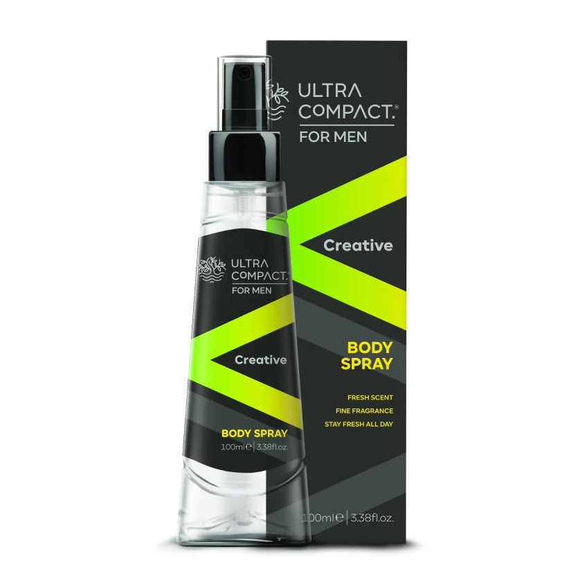 ULTRA COMPACT ألترا كومباكت: سبراي معطر للجسم للرجال كرياتيف، 100 مل