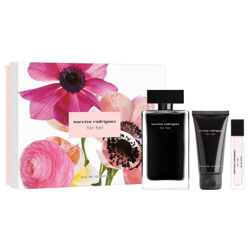 NARCISO RODRIGUEZ FOR HER SET(EDT 100ML+BL 50ML+10ML)