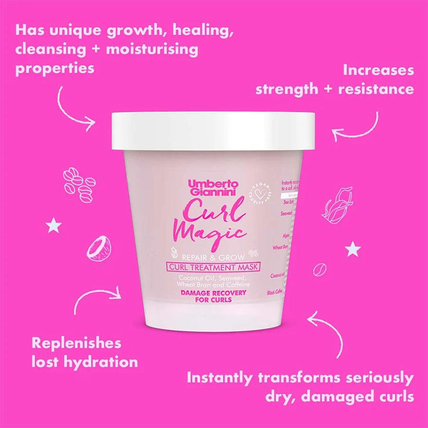 UMBERTO GIANNINI CURL REPAIR MASK 210ML – online store