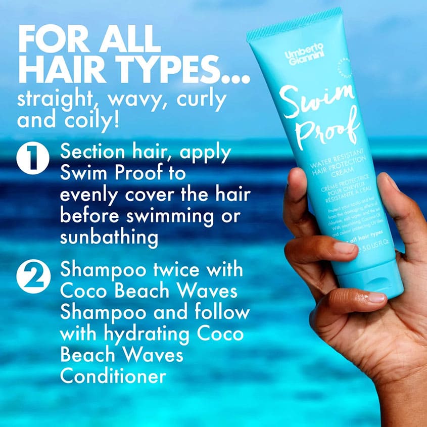 UMBERTO GIANNINI SWIM PROOF WATER RESISTANT HAIR PROTECTION CREAM 150ML – free delivery