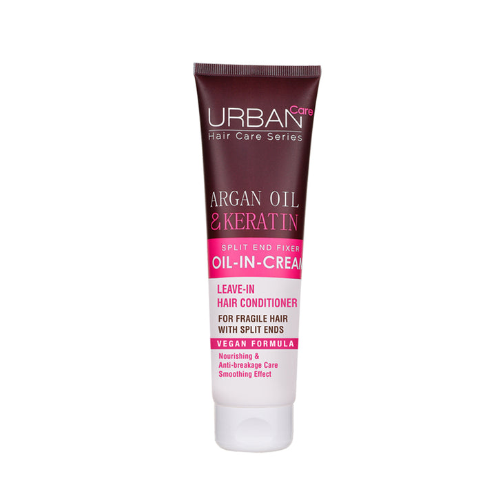 URBAN CARE Argan Oil & Keratin Oil-In-Cream Split End Fixer Leave-In Conditioner