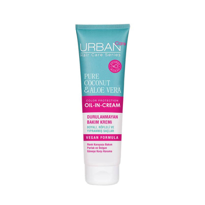 URBAN CARE Pure Coconut & Aloe Vera Color Protection Oil-In-Cream Leave-In Conditioner