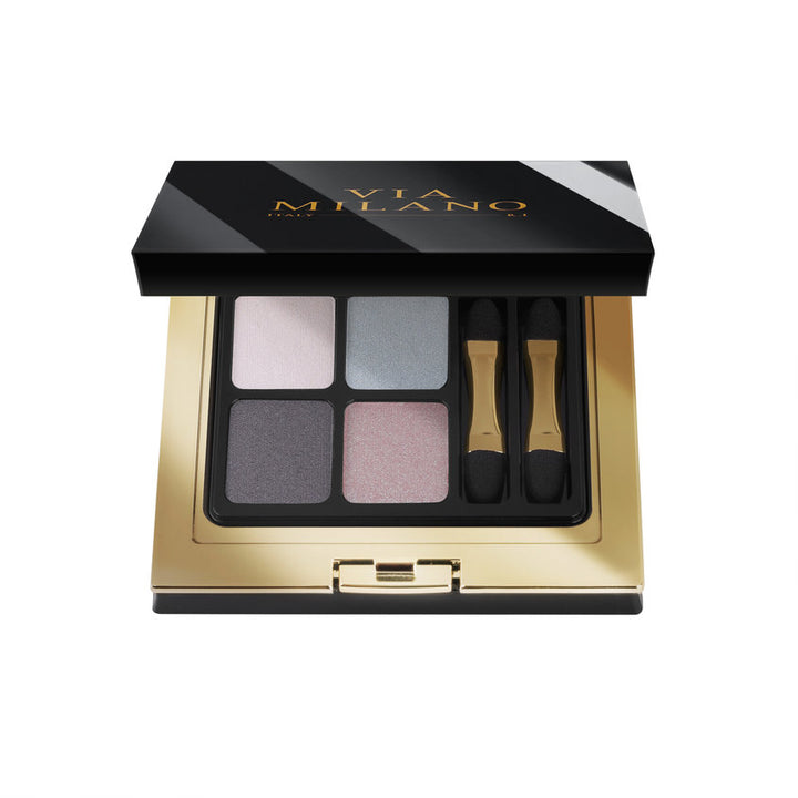 Palettes VIA MILANO EYESHADOW PALETTE 4 COLOURS vit.E B01 NIGHT MYSTERY 4g