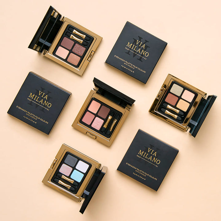 VIA MILANO EYESHADOW PALETTE 4 COLOURS vit.E B03 CAPPUCCINO 4g