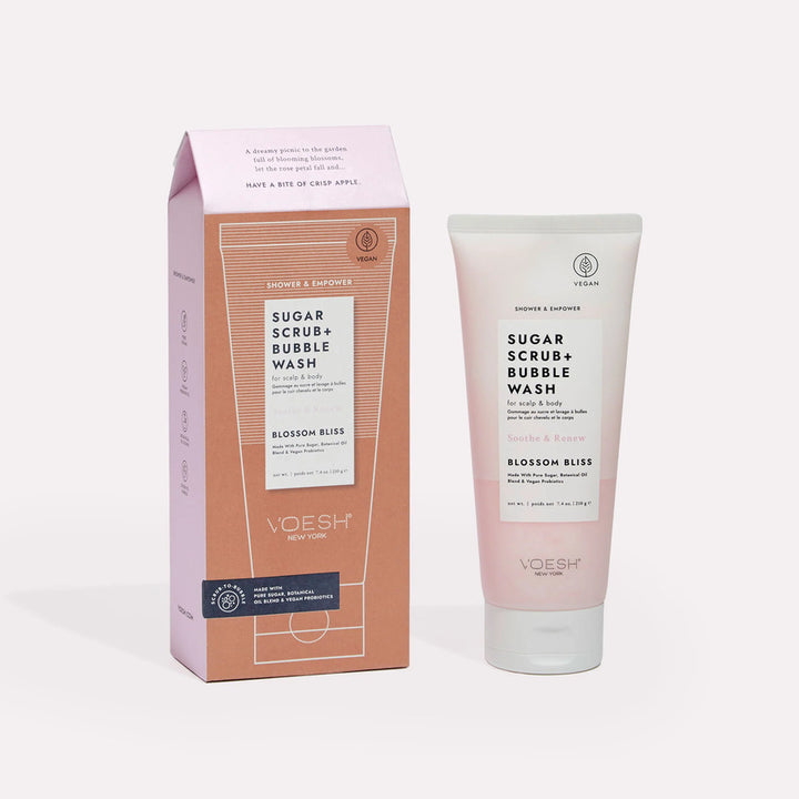 VOESH Sugar Scrub + Bubble Wash Blossom Bliss