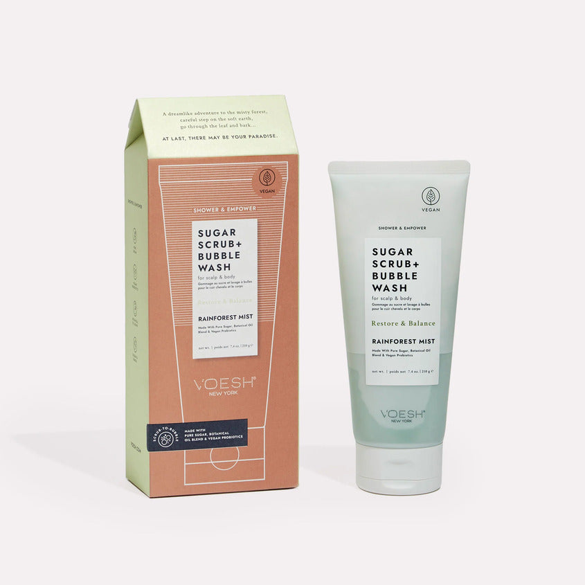 Voesh Sugar Scrub &Buble Wash-Rainforest Mist 210g – buy online