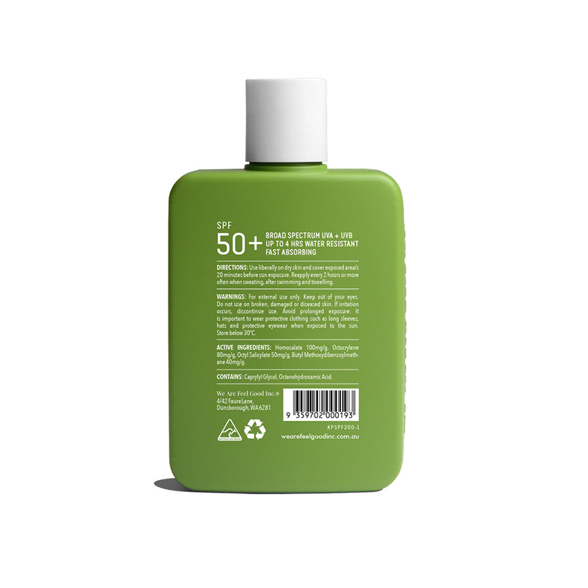 لوشن الوقاية من الشمس برائحة البرقوق الكاكادو SPF50+ من WE ARE FEELE GOOD
