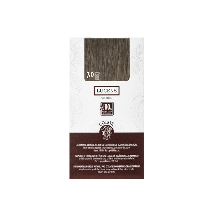 LUCENS PERMANENT HAIR COLOR 7.0 BIONDO 145ML