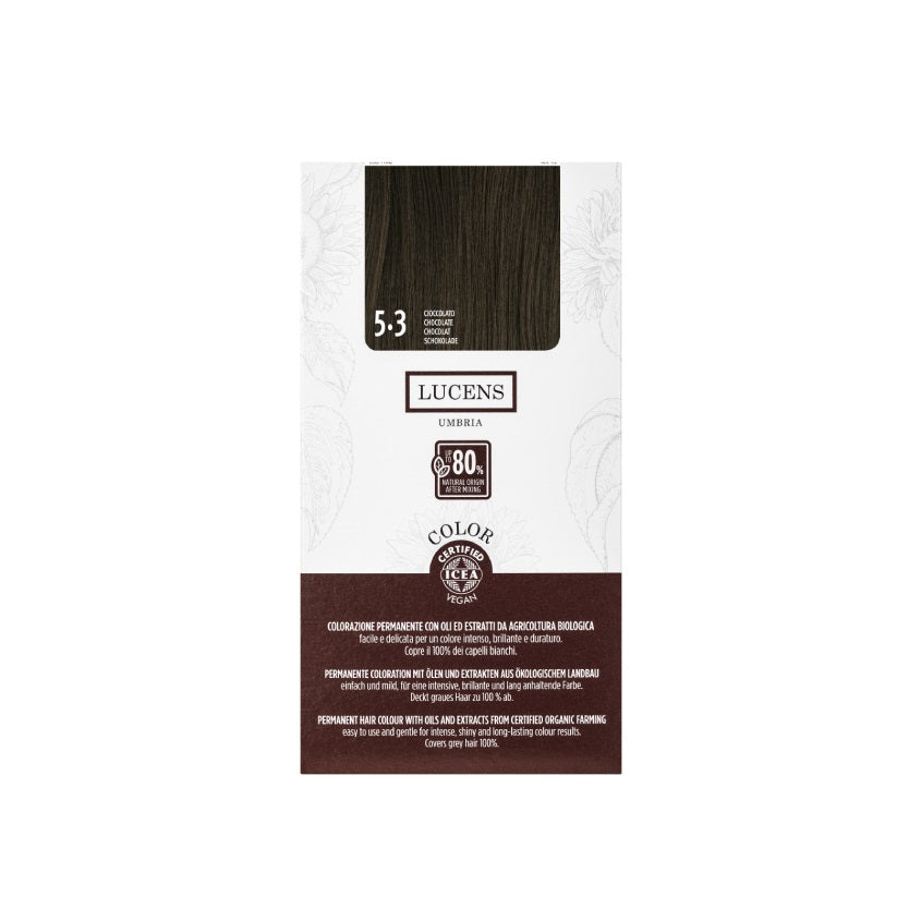 LUCENS UMBRIA LUCENS PERMANENT HAIR COLOR 5.3 CIOCCOLATO 145ML