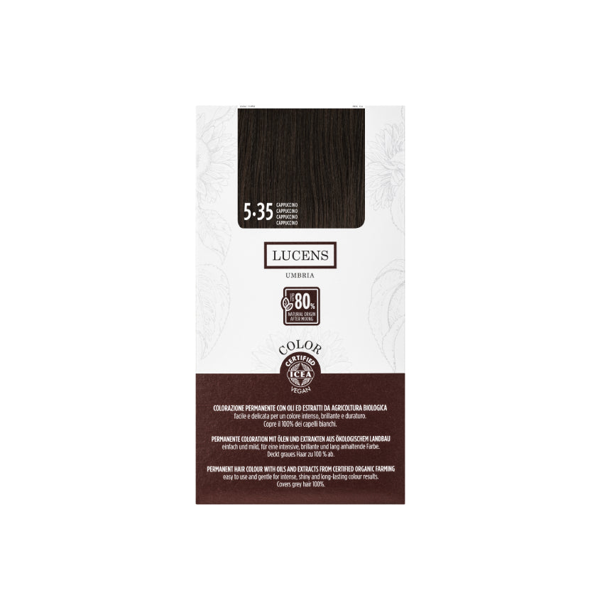 LUCENS UMBRIA LUCENS PERMANENT HAIR COLOR 5.35 CAPPUCCINO 145ML