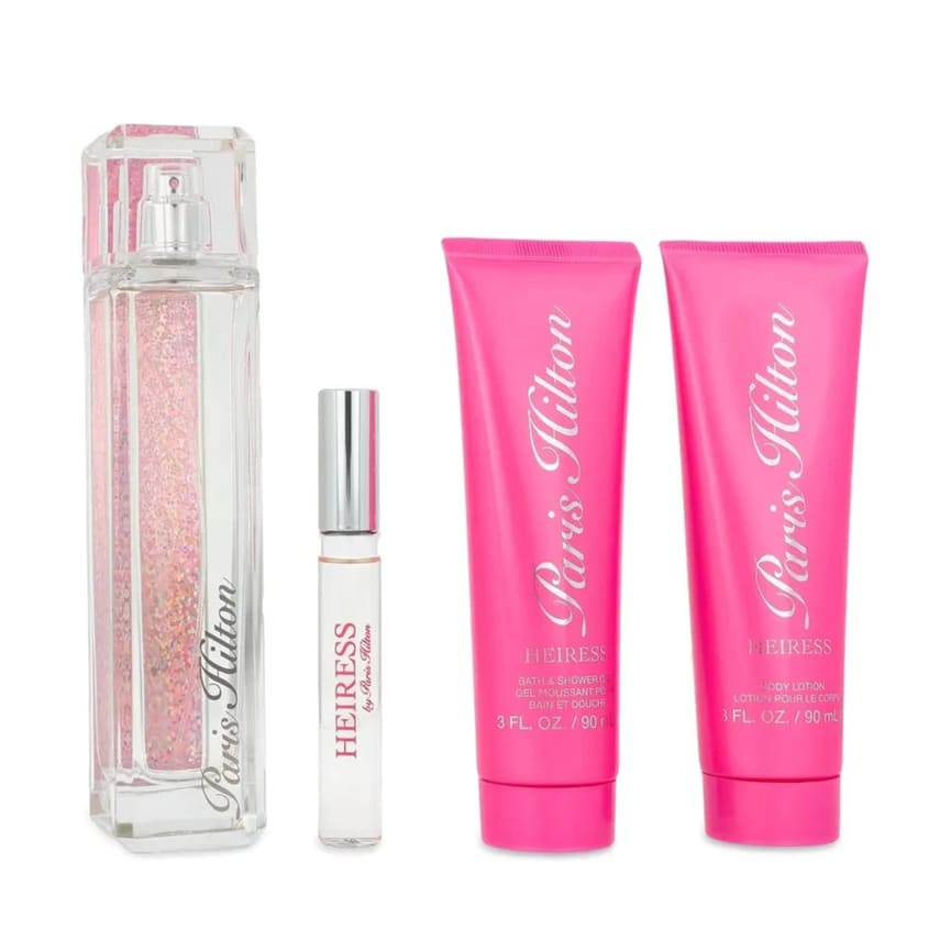 PARIS HILTON HEIRESS W EDP/S SET (EDP/S 100ML+B/LOT 90ML+S/GEL 90ML+10ML PENCIL SPRAY)