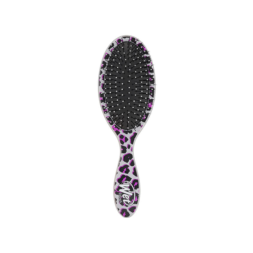 WETBRUSH بخاخ فك التشابك الأصلي - بنقشة جلد النمر الوردي السفاري