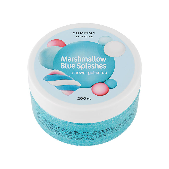 Body care products YUMMMY Shower gel-scrub Marshmallow Blue Splashes 200 ml